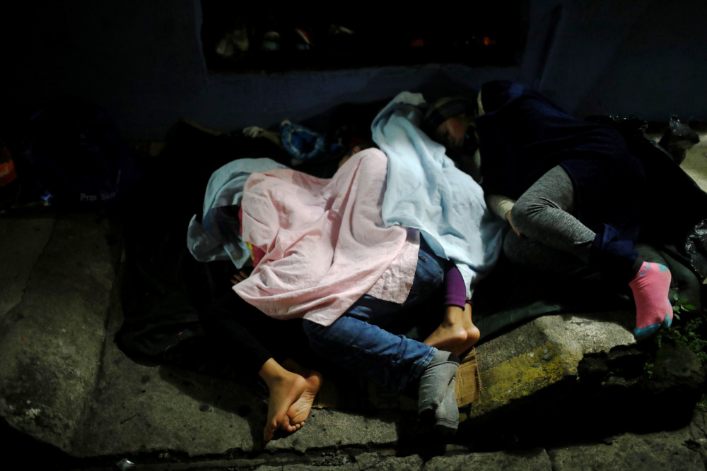 Central American migrants in Tapachula, Mexico, sleep outside the Mexican Commission for Refugee Aid, June 10, 2019. More than 500 religious leaders and groups signed an Aug. 23 letter to President Donald Trump urging his administration not to go through with plans to possibly end the country's refugee resettlement program. (CNS/Reuters/Jose Cabezas)