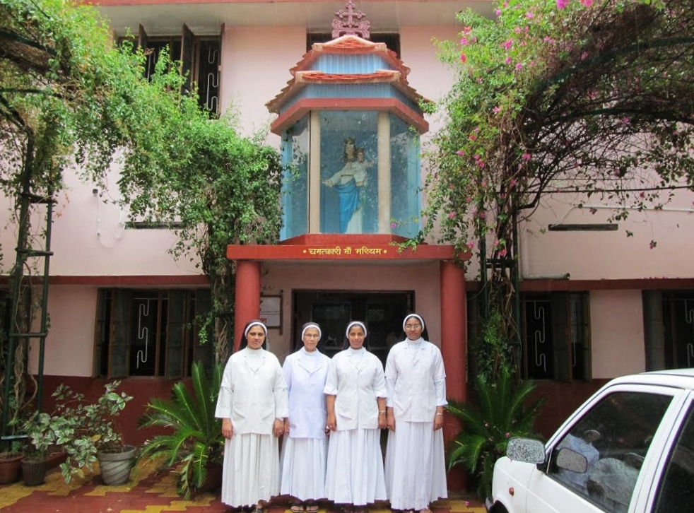 From left, Srs. Regina Kalladayil, Rosline Pathalin, Merena Pulivilakathil and Tessy Chammarapally staff the mission hospital near Ujjain in central India. (GSR photo / Saji Thomas)