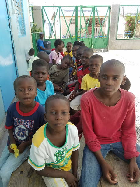 At Misión Belem in Port-au-Prince, five sisters and three Catholic brothers regularly provide meals to about 850 children on a regular basis. (GSR photo / Chris Herlinger)
