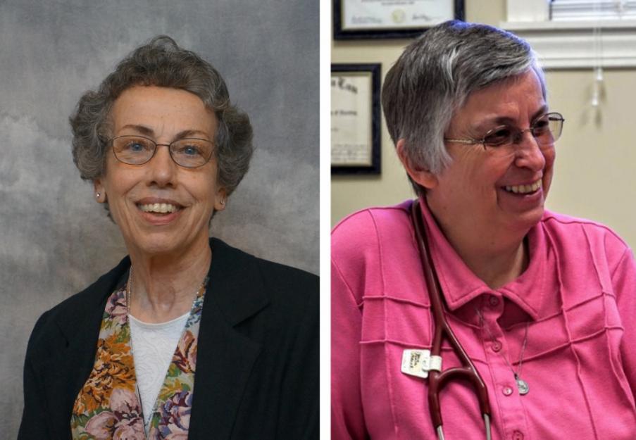 Left: Sr. Margaret Held, 68, a member of the School Sisters of St. Francis in Milwaukee; Right: Sr. Paula Merrill, 68, a member of the Sisters of Charity of Nazareth in Kentucky (CNS/School Sisters of St. Francis and Sisters of Charity of Nazareth)