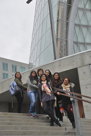 Student leaders in campus ministry at California State University East Bay visit the Cathedral of Christ the Light in Oakland.