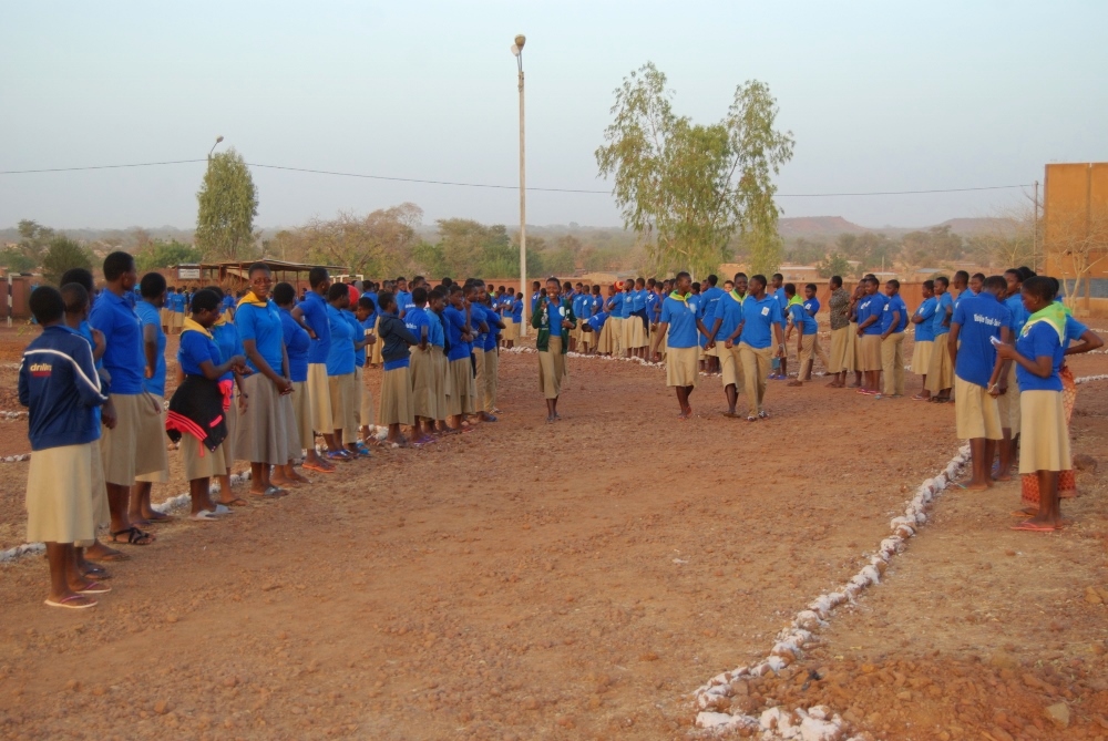 Students attend a school assembly. (Provided by Sr. Marguerite Kankouan)