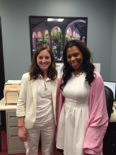 Two of the members of our work-study team, Kelly Tyman and Alyssa Joseph, who help place our students at job sites and coach them to succeed in the workplace. (Kerry DiNardo)