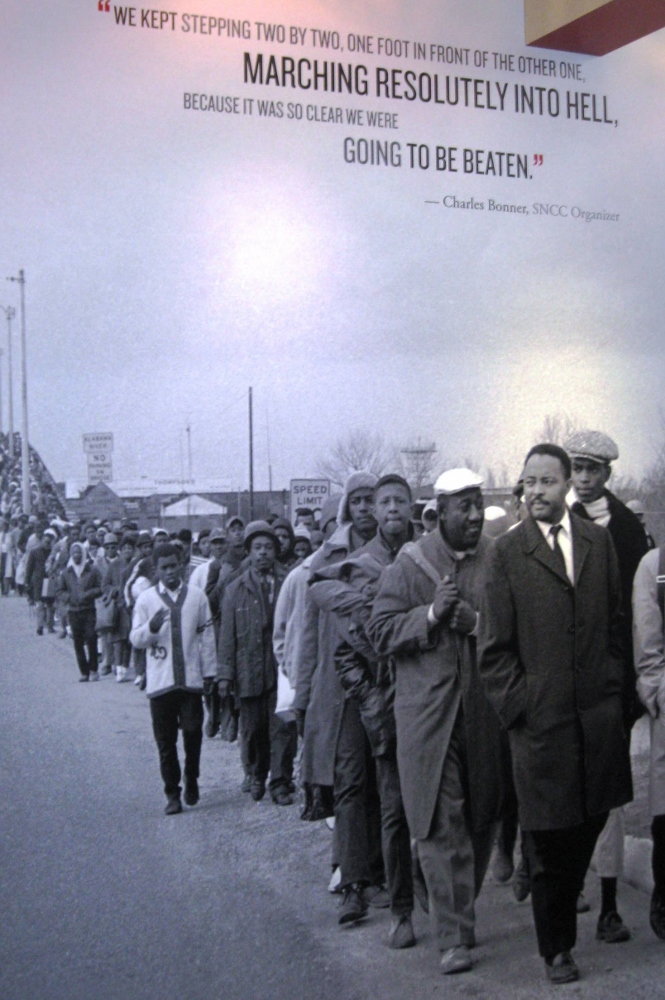 An exhibit at the Selma Interpretive Center. (Clare Nolan)