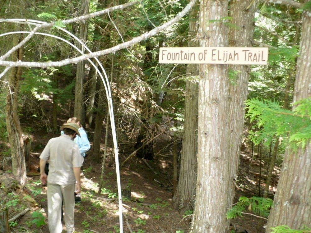 Visitors walking the Fountain of Elijah trail. (Provided photo)