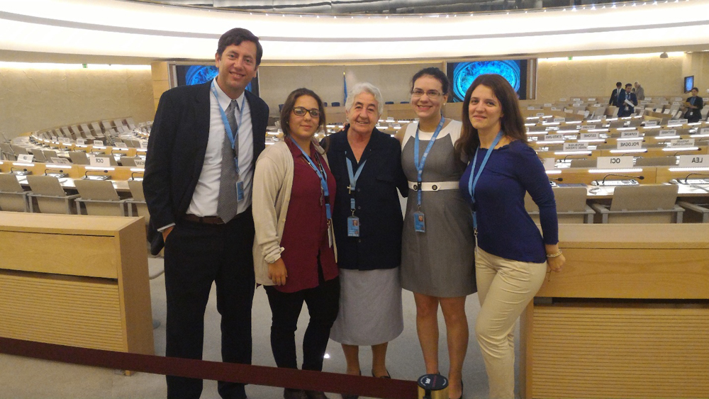 The IIMA group at the Human Rights and Alliance of Civilizations Room (Courtesy of Christian E. Ruehling)