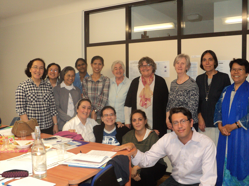The visiting sisters at the IIMA office who attended the Human Rights Council sessions (Courtesy of Christian E. Ruehling)