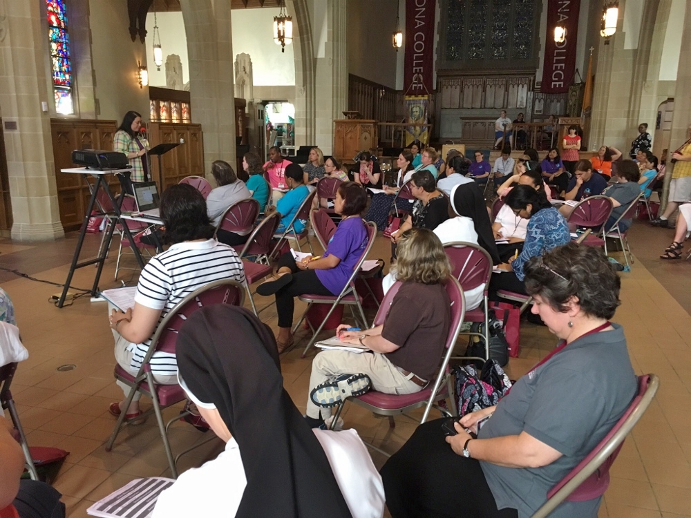 Sisters under the age of 50 gathered July 6-9 at Iona College in New Rochelle, New York, for the Giving Voice 2017 National Gathering. (Provided photo)