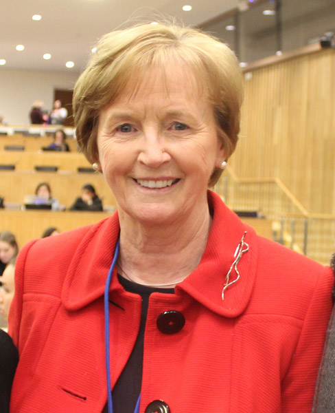 Daughter of Wisdom Sr. Jean Quinn, executive director of UNANIMA International, an U.N.-based coalition of Catholic congregations and a co-sponsor of a number of events at the U.N. (GSR photo / Chris Herlinger)