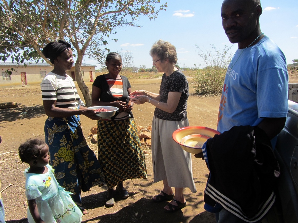 I was welcomed by the community with gifts of produce from their farm. (Joyce Meyer)