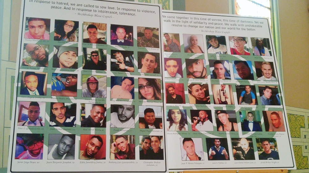 Photos of the 49 victims of the Pulse nightclub shooting June 12. (Julia Walsh)