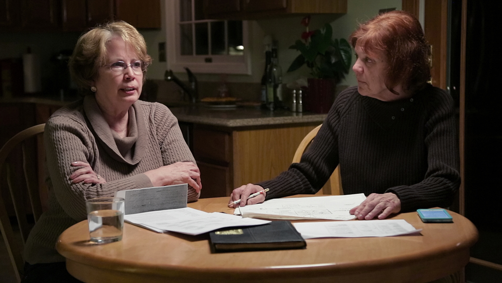 Abbie Schaub and Gemma Hoskins in "The Keepers" (Courtesy of Netflix)
