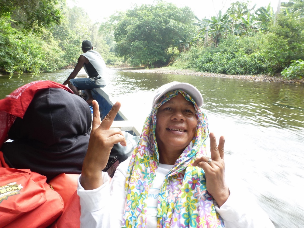 Journalist Ligia Arreaga in the wetlands of Matusaragatí. Arreaga had to flee the country last year after her life was threatened for her reporting and activism about the destruction of the wetlands. (Courtesy of Ligia Arreaga)