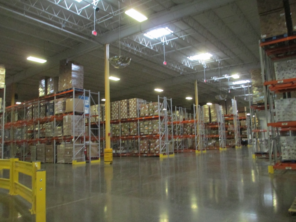 What a warehouse of food that can feed more than 100,000 people a day looks like, and their stock includes fresh produce. (GSR photo / Jan Cebula)