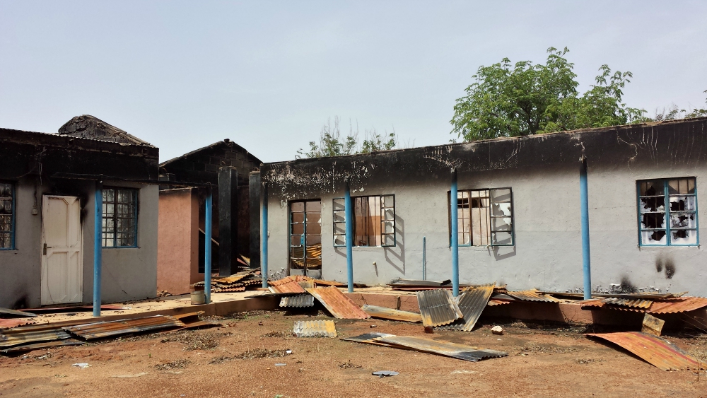 Boko Haram insurgents destroyed this part of this maternity ward in Shuwa, Nigeria, during their first attack. (Festus Iyorah)