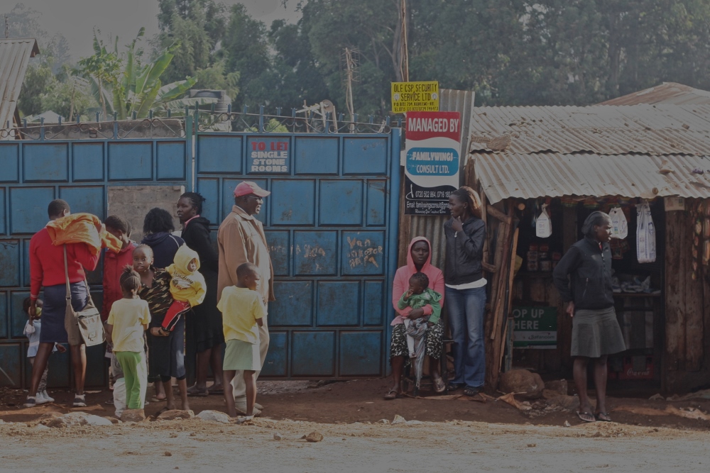 Residents of Nairobi’s Kangemi informal settlement where Pope Francis will meet 1,500 slum dwellers from across Kenya at the St. Joseph the Worker Catholic Church. (GSR photo / Lilian Muendo)