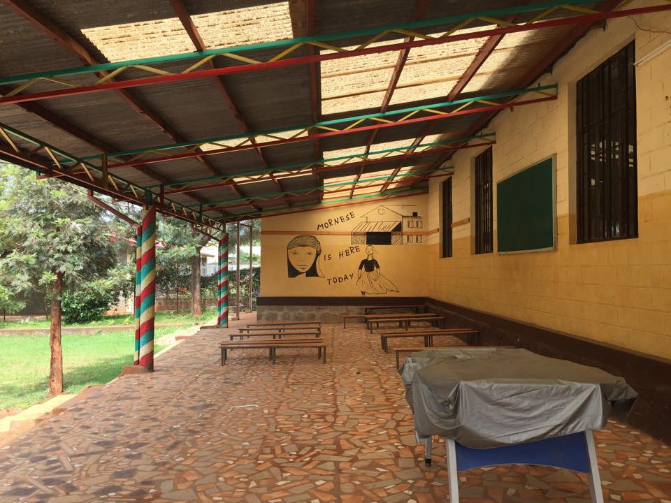 This is the porch where the children gather to begin oratory. (Angela Mahoney)