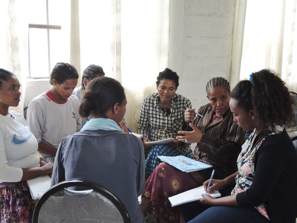 There are more than 50 staff members serving 4,000 people a month at the Medhen Social Center in Addis Ababa, Ethiopia. Although the center is busy every day of the week, founder Sr. Senkenesh Gebre-Mariam finds it is more effective to take one day a week to do staff training for a period of time to ensure staff members focus on the right goals. (GSR photo / Melanie Lidman)