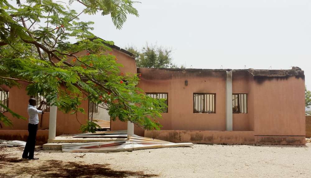 A section of the hospital in Shuwa, Nigeria, destroyed by Boko Haram insurgents (Festus Iyorah)