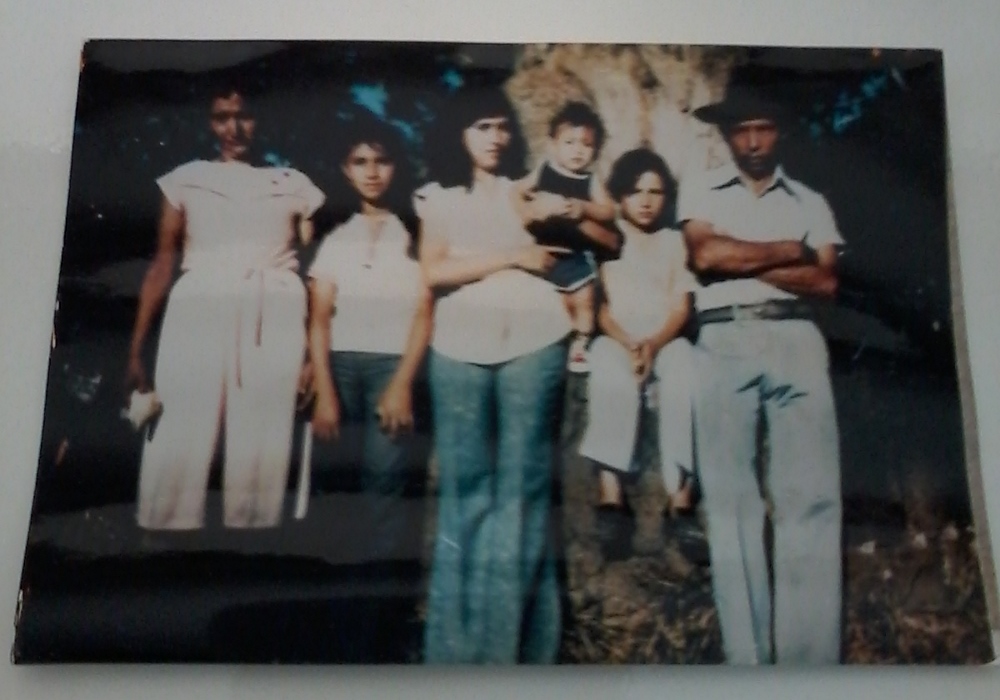 José Estanislao (Tanis) Orellana Villalobos, right, with his family: his wife, Transito and daughters Luisa, Esther, who is holding her nephew Victor, and Milagros. (Photo provided by Sr. Ana Dolores Orellana-Gamero)