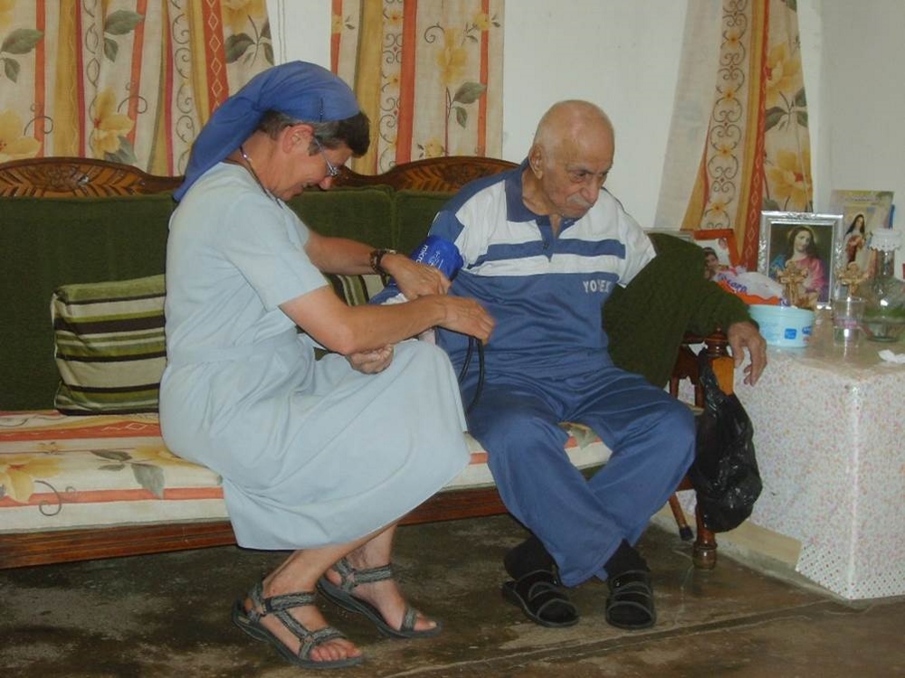 Sr. Johanna Gyhoot is a nurse who takes her skills to the refugees in Beriut daily.