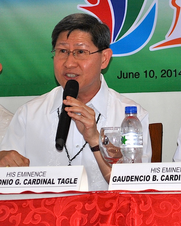Cardinal Luis Tagle told reporters at the recent Eucharistic Congress press conference the pork barrel scam controversy tells a story of the country and its culture and calls for examination of practices and of individuals' conscience. (N.J. Viehland)
