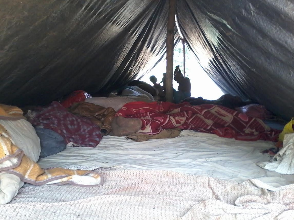 A view inside of a tent in Koshi Dekha. (Rinzee Lepcha)