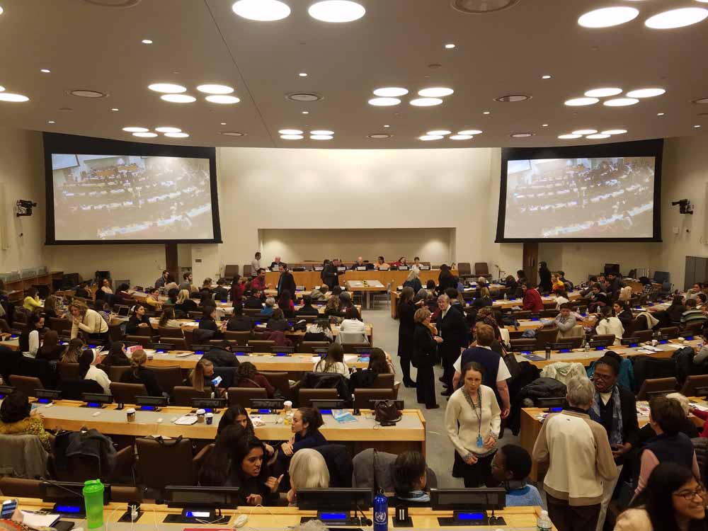 A March 13 event sponsored by the Permanent Observer Mission of the Holy See to the U.N. that focused on human trafficking in rural areas. (GSR photo / Chris Herlinger)