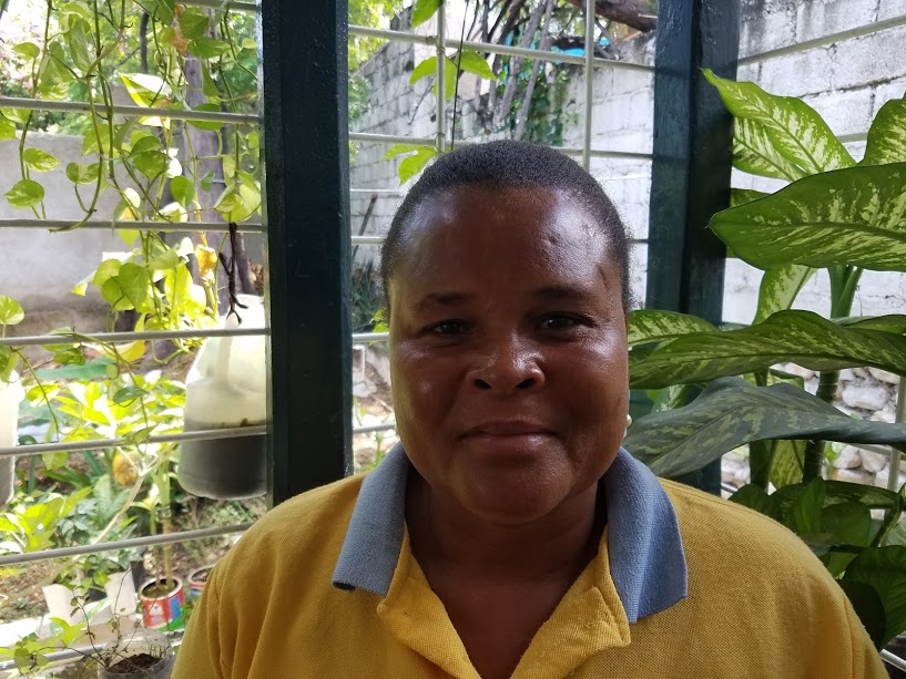 Corrielan Thérése Moléron is a member of a women's self-help group in Port-au-Prince organized by Missionary Sisters of the Immaculate Heart of Mary. (GSR photo / Chris Herlinger)