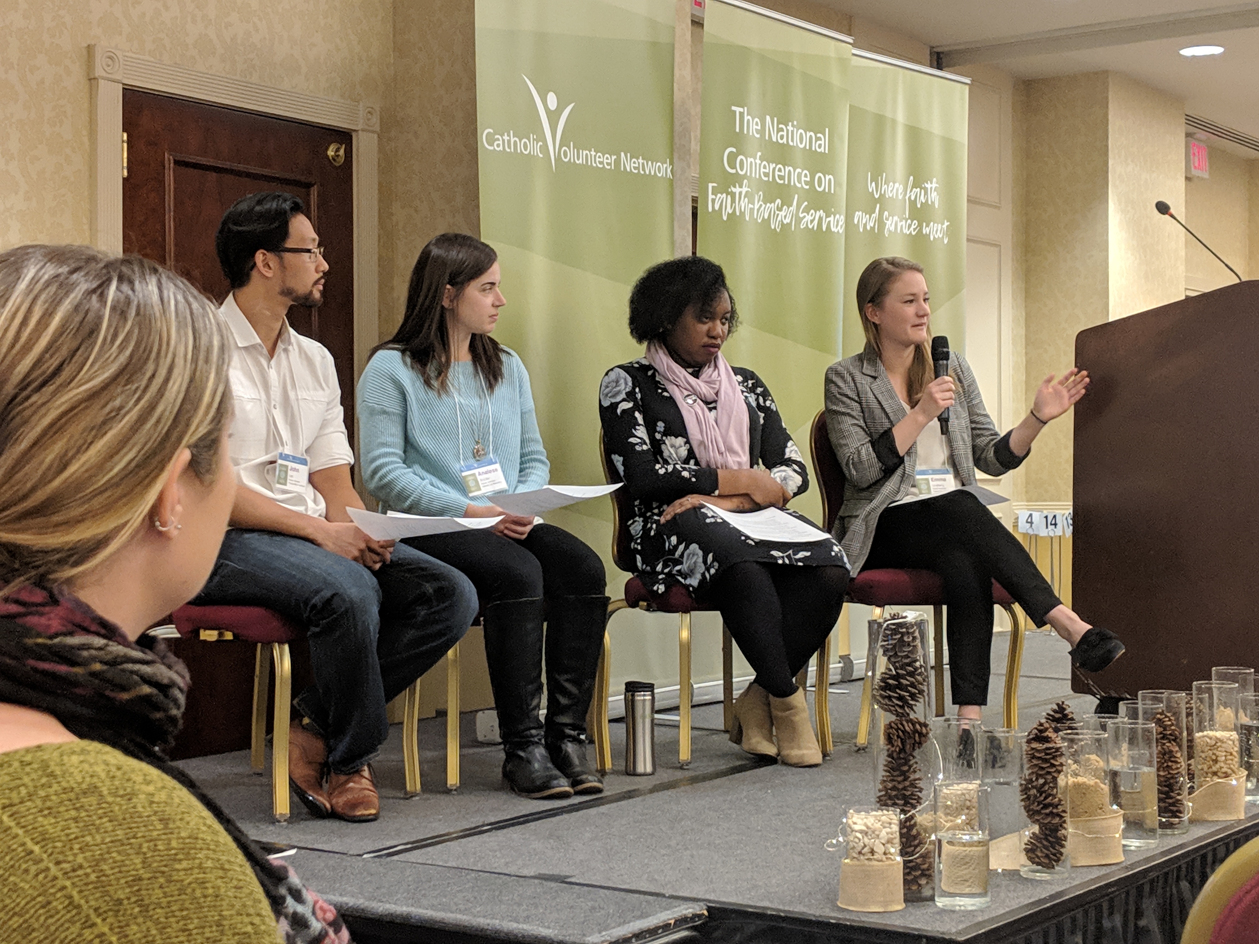 Samantha Wirth appreciates gatherings like this November 2018 alumni panel put on by the Catholic Volunteer Network, where volunteers can share community with larger mission-driven networks. (Samantha Wirth)