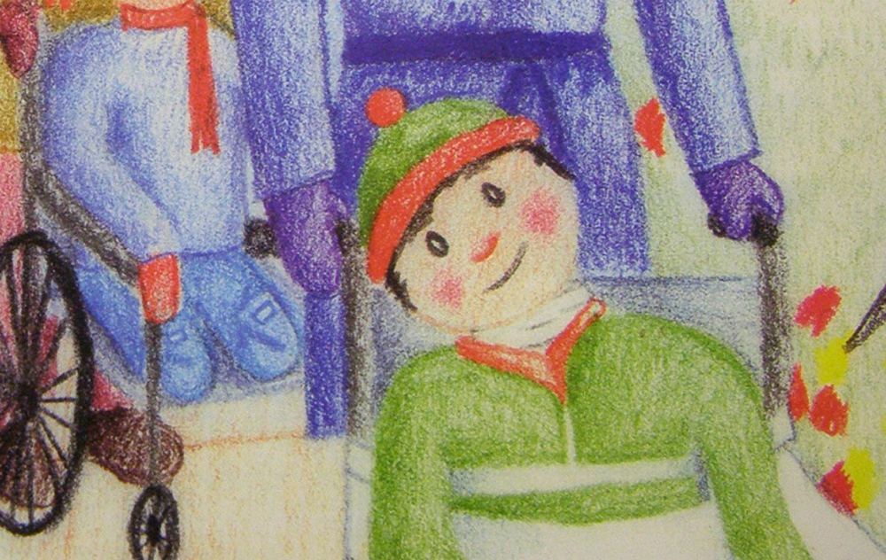 A detail from the cover of Sr. Patricia McCarthy's book "Douglas, the Boy Who Knew God"