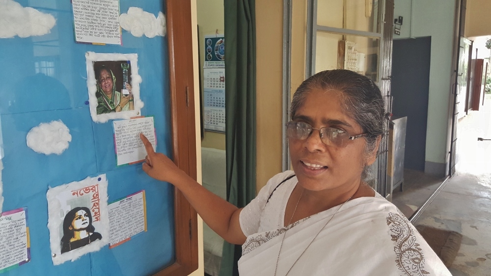 Sr. Pushpa Teresa Gomes, seen here, and the other members of the Congregation of the Sisters of the Holy Cross, are extremely proud of the congregation's contributions to the predominately Islamic society in Bangladesh. (GSR photo / Chris Herlinger)