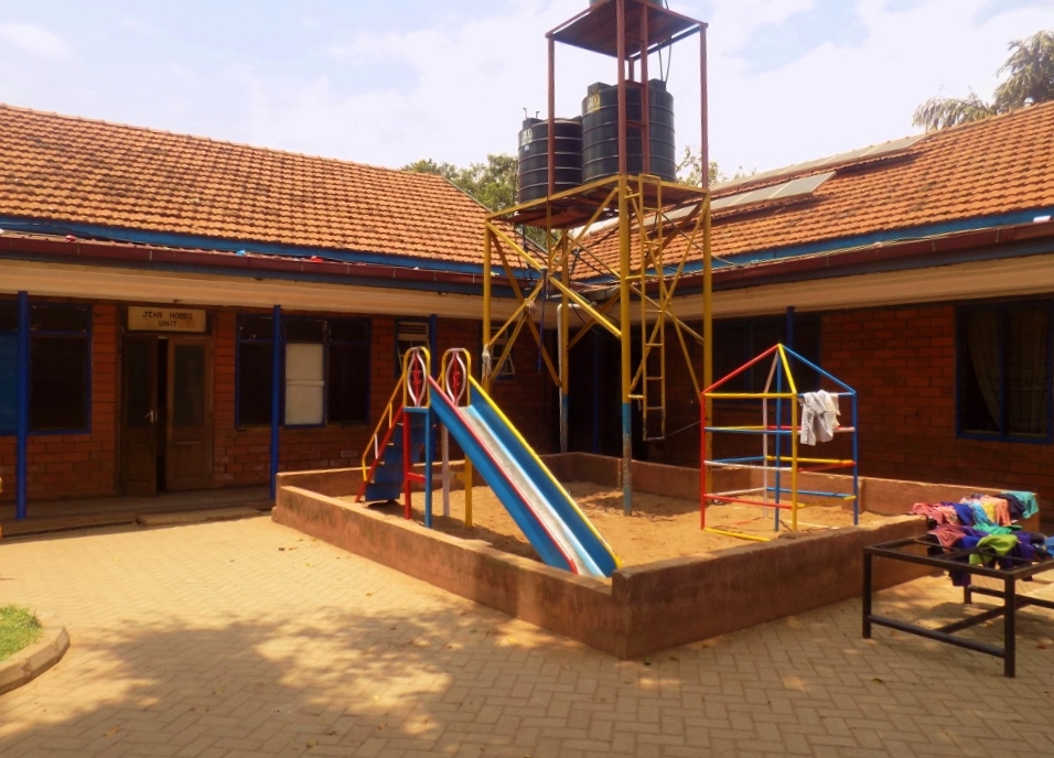 The Nsambya Babies Home has a playground for the 30-some children who can live there at a time. About 80 children are abandoned in Kampala each year, according to researchers. (Courtesy Nsambya Babies Home/Moise Mbula)