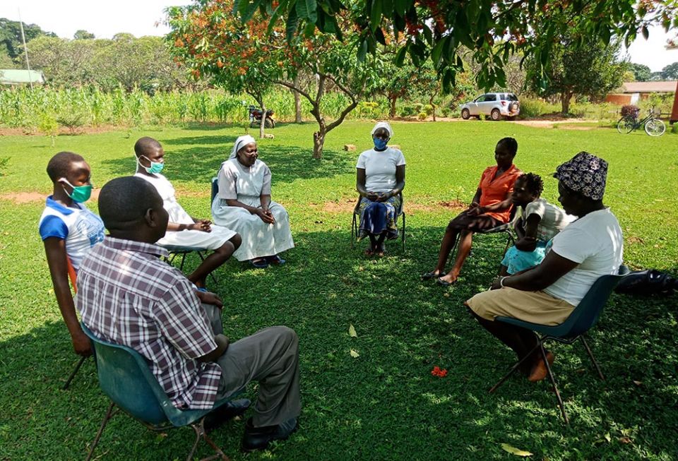 Sr. Florence Aculo Osara of the Missionary Sisters of Mary Mother of the Church in Uganda conducts a group counseling session. (Mary Lilly Driciru) Sr. Florence Aculo Osara of the Missionary Sisters of Mary Mother of the Church in Uganda conducts a group counseling session. (Mary Lilly Driciru)