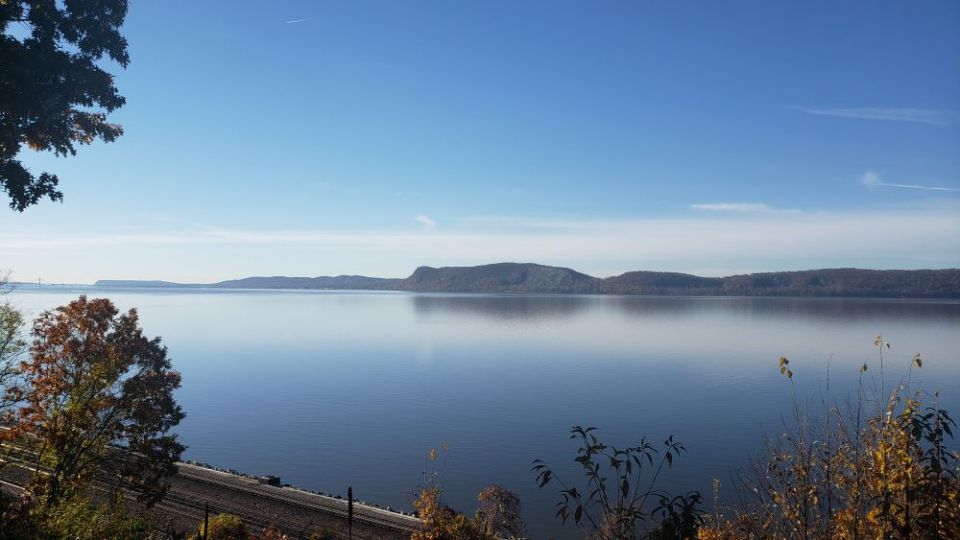 The Hudson River, seen here from Ossining, New York, is a 300-mile expanse that flows from the Adirondack Mountains in northern New York state all the way south to New York Harbor, eventually connecting with the Atlantic Ocean. (Chris Herlinger)