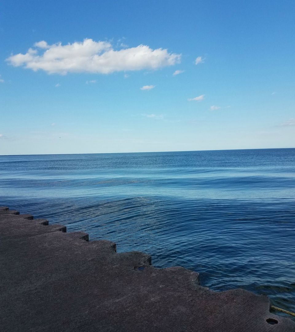 One of the places where Sr. Julia Walsh likes to pray on the shore of Lake Michigan in Chicago (Courtesy of Julia Walsh) One of the places where Sr. Julia Walsh likes to pray on the shore of Lake Michigan in Chicago (Courtesy of Julia Walsh)
