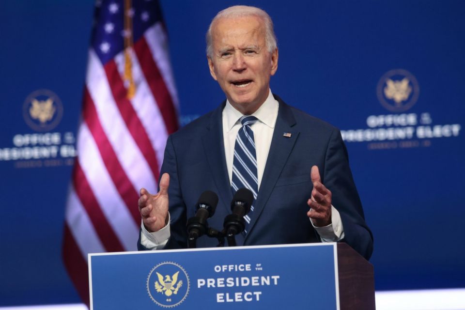 President-elect Joe Biden speaks about health care and the Affordable Care Act on Nov. 10 in Wilmington, Delaware. (CNS/Reuters/Jonathan Ernst) President-elect Joe Biden speaks about health care and the Affordable Care Act on Nov. 10 in Wilmington, Delaware. (CNS/Reuters/Jonathan Ernst)