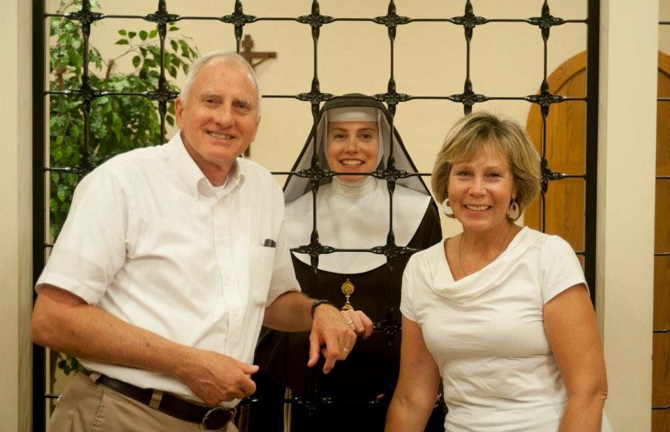 Phil and Betty Buck celebrate their daughter's solemn vow of profession in 2011 as a Poor Clare of Perpetual Adoration in Alabama. Their daughter, Mother Mary Paschal of the Lamb of God, was elected abbess of the Our Lady of the Angels Monastery in Alabam