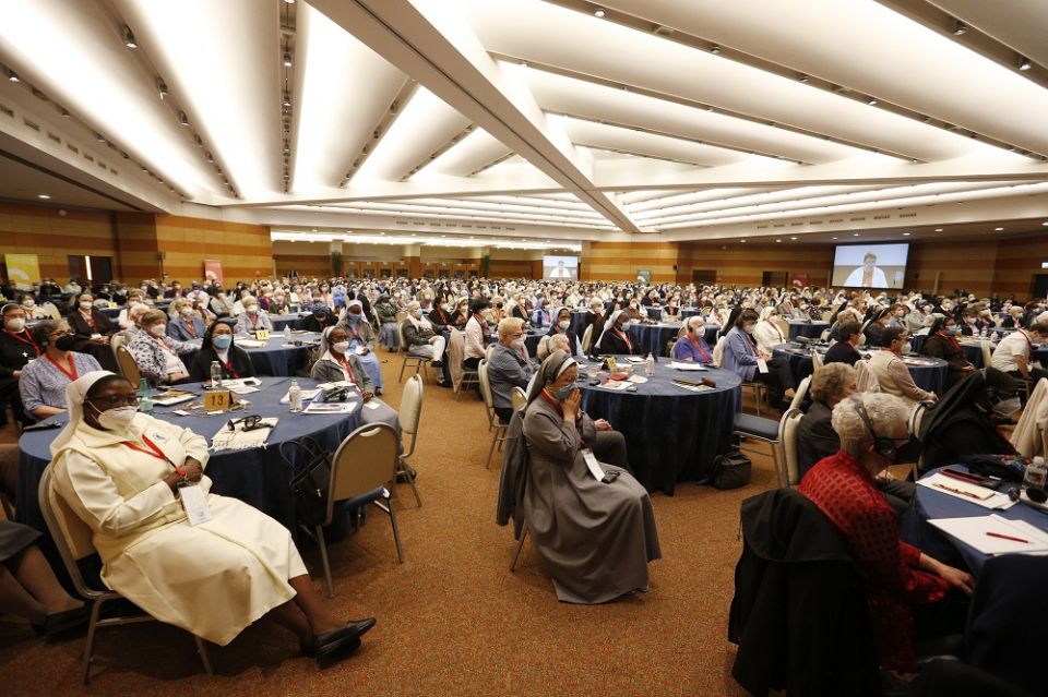 Superiors of women's religious orders attend a Mass celebrated May 3 by Brazilian Cardinal João Braz de Aviz, prefect of the Congregation for Institutes of Consecrated Life and Societies of Apostolic Life, during the plenary assembly of the International 