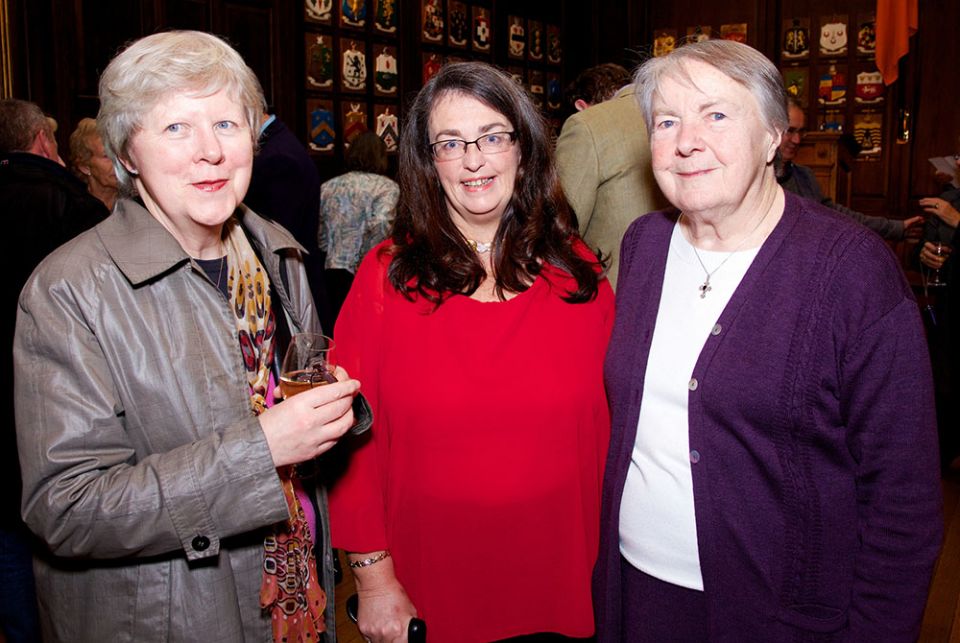 From left to right: Monica Cullinan, Gráinne Blair and Sr. Margaret MacCurtain at the launch of the book "Easter Widows" in 2014. (Lensman Photography/Sinéad McCoole)