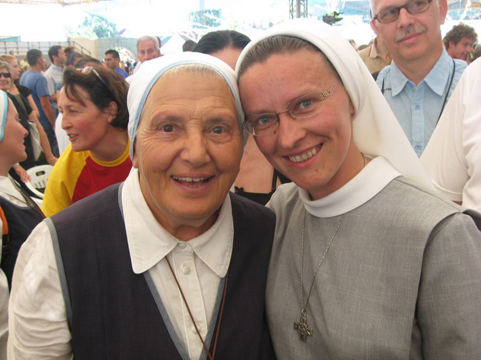 Basilian Sr. Veronica Galatan with Sr. Elvira Petrozzi, the founder of Cenacolo Community in Italy (Courtesy of Veronica Oksana Galatan)