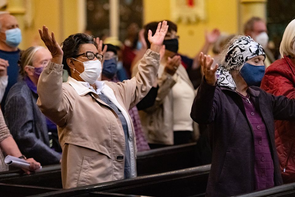 People in Baltimore attend All Saints' Day Mass at St. Ann Church Nov. 1. (CNS/Catholic Review/Kevin J. Parks) People in Baltimore attend All Saints' Day Mass at St. Ann Church Nov. 1. (CNS/Catholic Review/Kevin J. Parks)