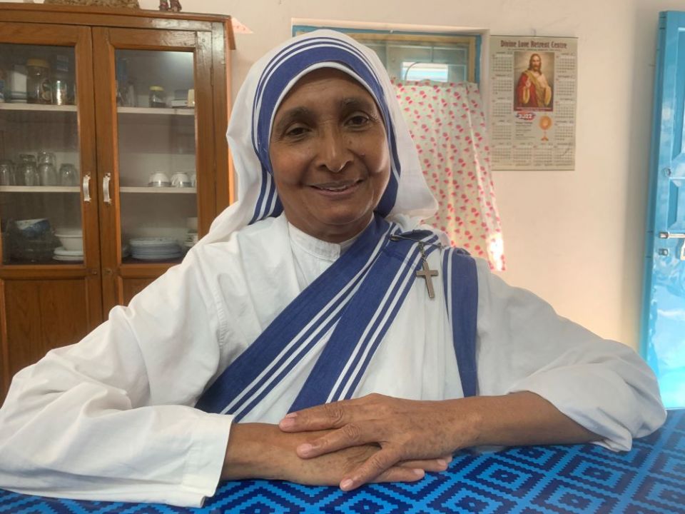 Sister Mary Joseph, the newly elected superior general of the Missionaries of Charity (Francis Sunil Rosario)