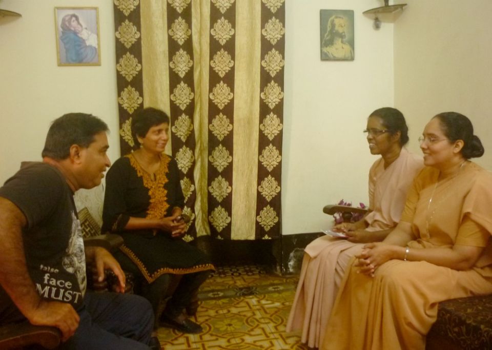 Sr. Rosy Mathew and Sr. Celine Sebastian visit the family of Mr. Coutino. (Lissy Maruthanakuzhy) Sr. Rosy Mathew and Sr. Celine Sebastian visit the family of Mr. Coutino. (Lissy Maruthanakuzhy)