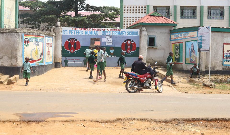 The entrance of St. Peter's Mumias Boys Primary School in western Kenya. Two of its students were among the top 20 in a national examination. (GSR photo/Doreen Ajiambo)
