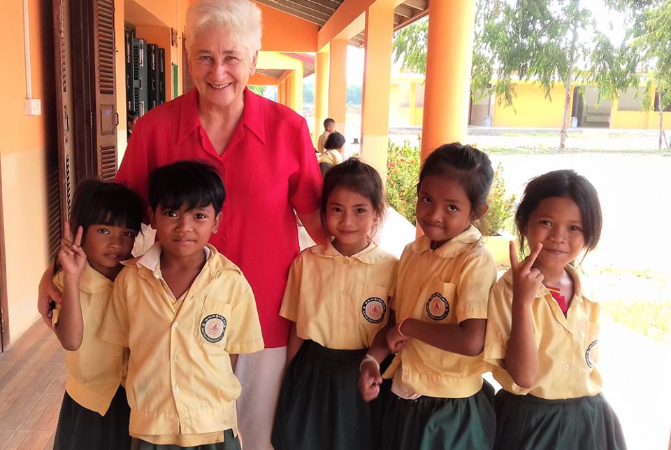 Presentation Sr. Anne Lyons at Xavier Jesuit School in Phnom Bak, Sisophon, Cambodia, where she worked between 2016 and 2019. (Courtesy of Anne Lyons) Presentation Sr. Anne Lyons at Xavier Jesuit School in Phnom Bak, Sisophon, Cambodia, where she worked between 2016 and 2019. (Courtesy of Anne Lyons)