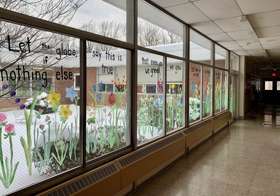 Glimpses of the Collier High School hallways beckoning in spring with the help of excerpts from Amanda Gorman's poem "The Hill We Climb" (Maddie Thompson) Glimpses of the Collier High School hallways beckoning in spring with the help of excerpts from Amanda Gorman's poem "The Hill We Climb" (Maddie Thompson)