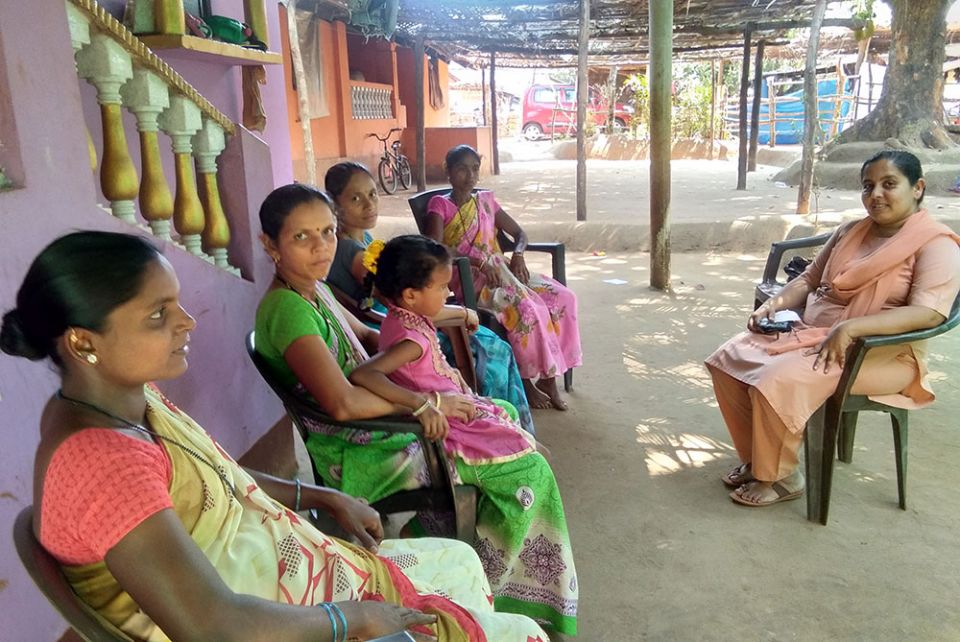 Sr. Crina Cardozo of the Sisters of Holy Family of Nazareth with a group of young women at a tailoring unit at Karvem village in Goa, western India (Lissy Maruthanakuzhy) Sr. Crina Cardozo of the Sisters of Holy Family of Nazareth with a group of young women at a tailoring unit at Karvem village in Goa, western India (Lissy Maruthanakuzhy)