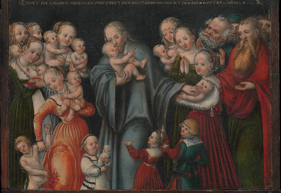 "Christ Blessing the Children," by Lucas Cranach the Younger and Workshop, a 1545-50 painting (Metropolitan Museum of Art)