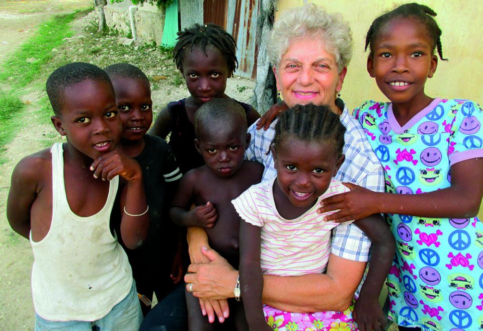 Dawn Colapietro, a lay missionary with the Sisters of Charity of St. Elizabeth, at a school in Cuvier, just east of Haiti's capital of Port-au-Prince. (Courtesy of Dawn Colapietro)
